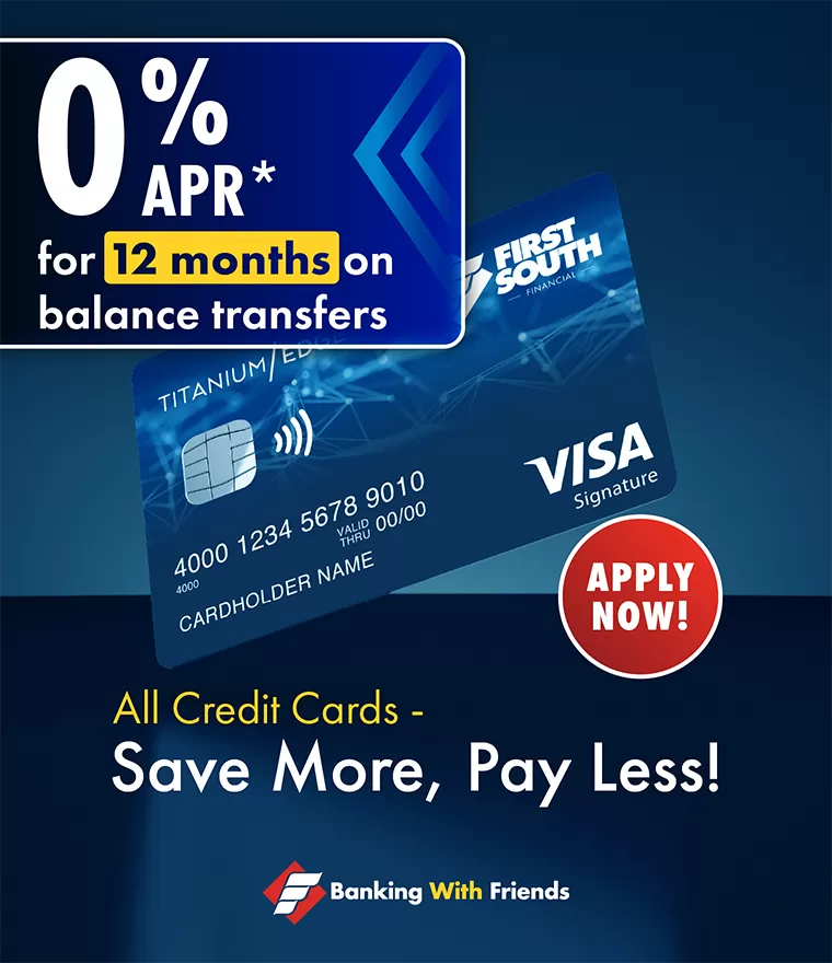 0% for 12 months for balance transfers–All Cards!